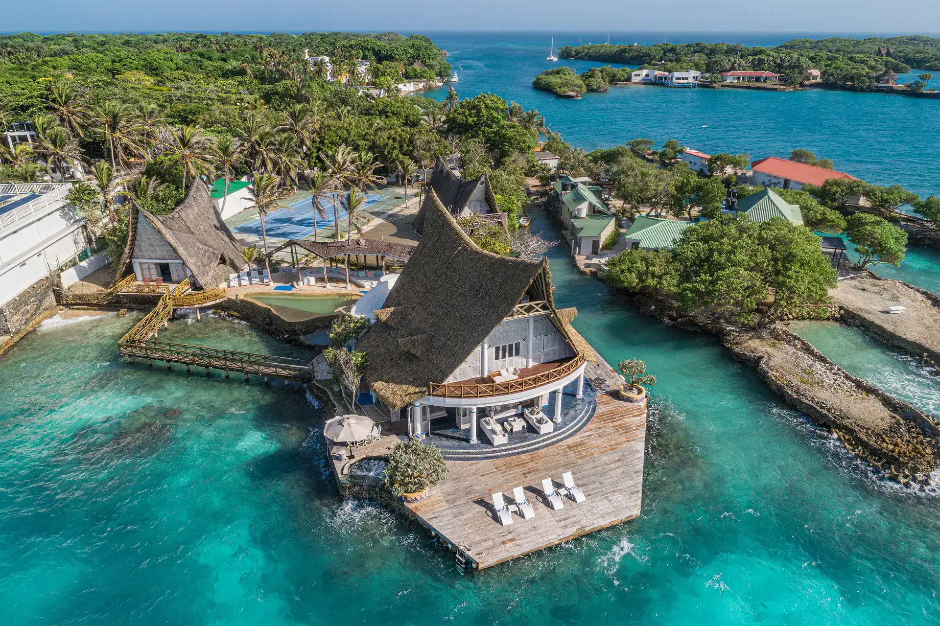 Aerial view of a luxury resort near Cartagena