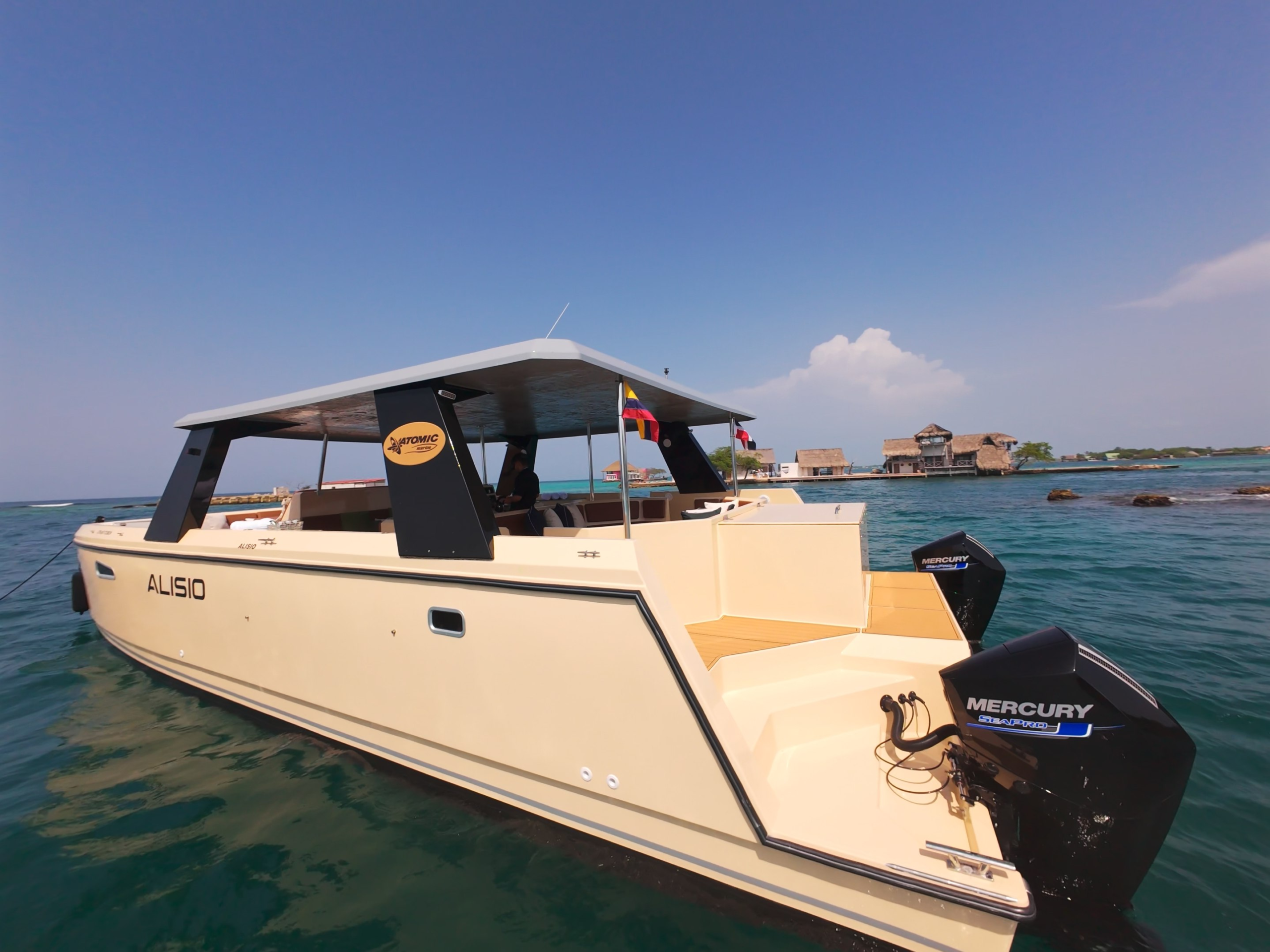 Alisio 45 power catamaran with twin Mercury SeaPro 300 HP engines