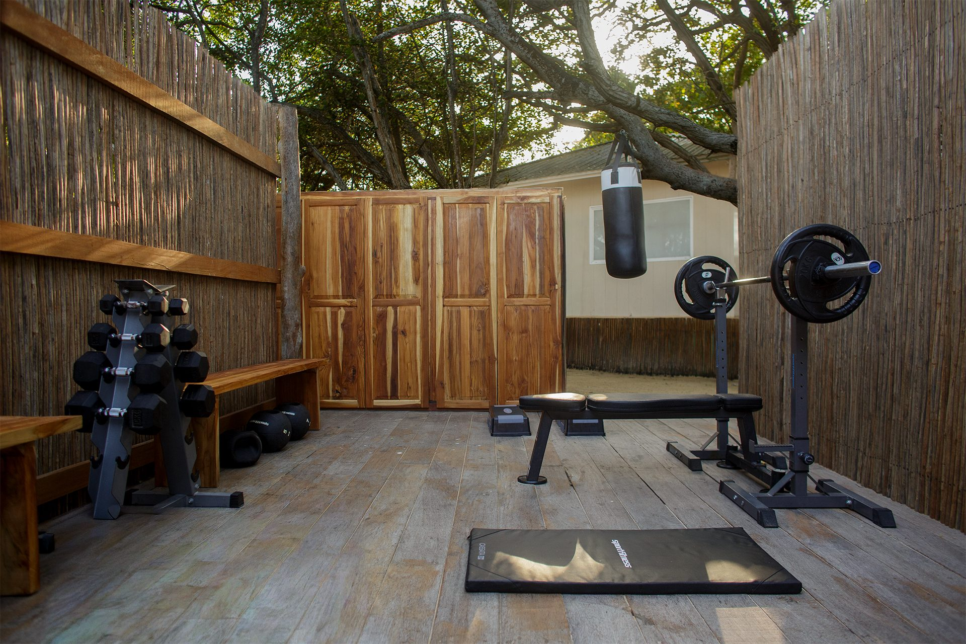 Private island on Isla Grande — open-air island gym