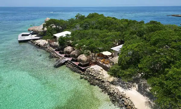 Island and reef views near the villa
