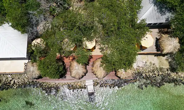 Island and reef views near the villa